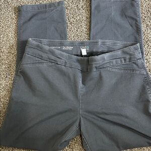 Croft & Barrow Charcoal Trousers. 16 Regular